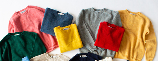 冬の定番に。選べる13色のクルーネックセーター