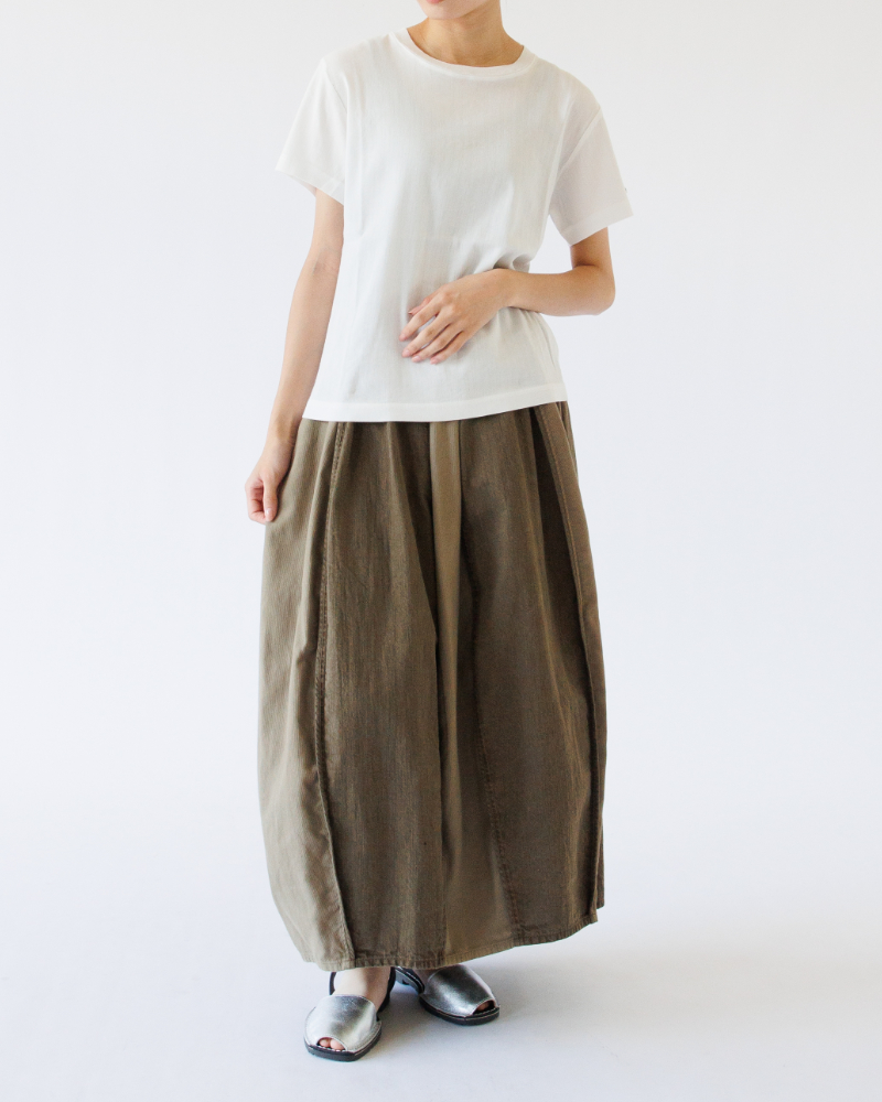 BIWACOTTON プレーンクルーネックT 着用カット