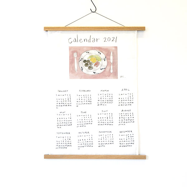 リネンカレンダー　lunch（ポスターハンガーは付属しません。）