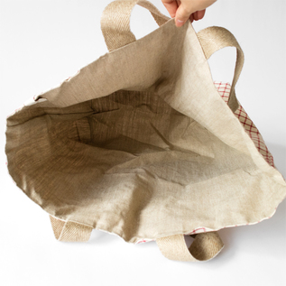 リネンコットン リバーシブルトートバッグ／CHARVET EDITIONS（シャル