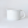 ENAMEL CONTAINER ROUND WITH HANDLE