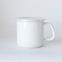 ENAMEL CONTAINER ROUND WITH HANDLE