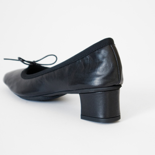 バレエシューズ TRAVEL SHOES ヒール付バレエシューズ レイン TR015 BLACK／chausser