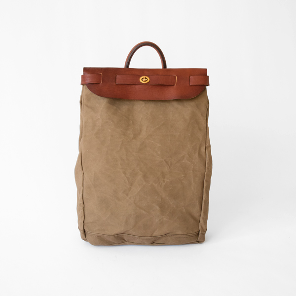 CANVAS×LEATHER VOYAGE 2WAY バックパック(OLIVE DRAB)