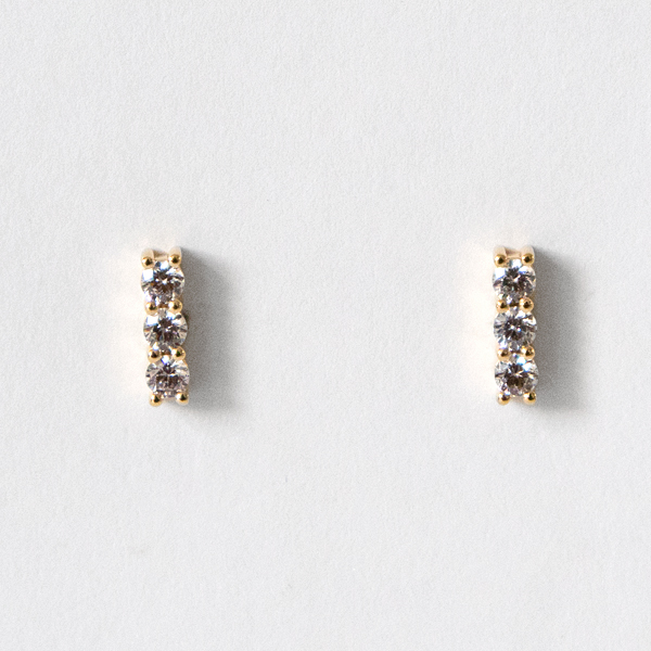 キャッチレスピアス Honesty Gold Triple