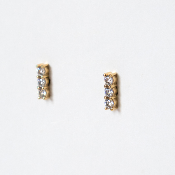 キャッチレスピアス Honesty Gold Triple