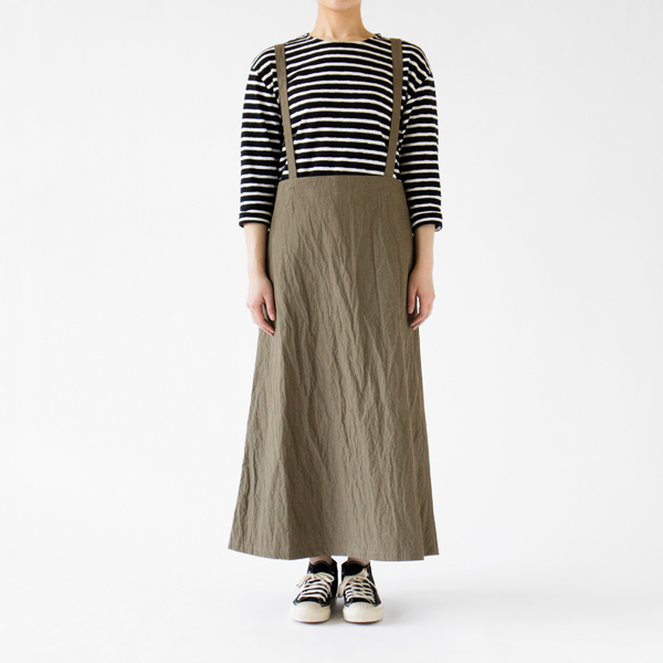 ストラップ付きスカートとして(KHAKI モデル身長 162cm)