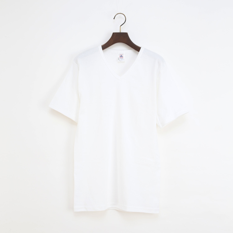 無地Vネックショートスリーブ white