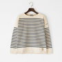 UNISEX LONG SLEEVE STRIPES T-SHIRT  BONAPARTE ECRU MARINE