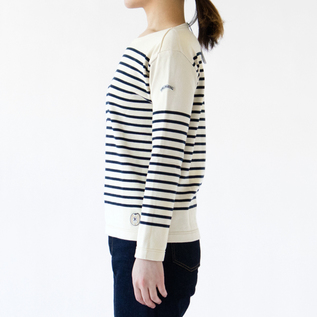 Noble ボーダーカットソー NOBLE（ノーブル） tシャツ Tシャツ スクエアネックボーダーTOPS