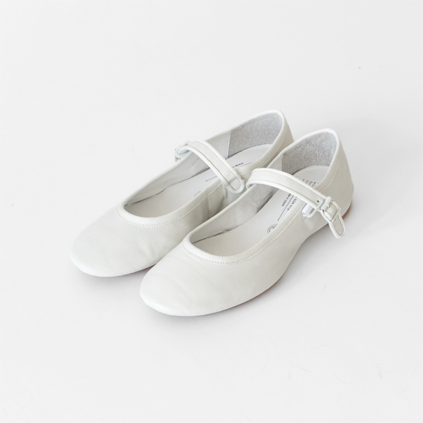 TRAVEL SHOES ストラップバレエシューズ レイン TR019 WHITE