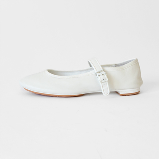 Camper ストラップ付きバレエシューズ ホワイト　39 RONEL バレエシューズ パンプス ダブルストラップフラットバレエ