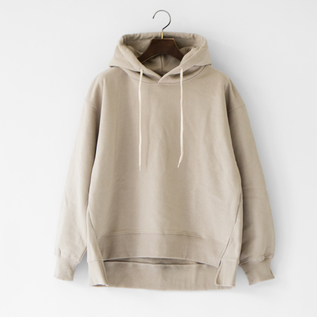 SIDE SLIT HOODY 裏毛パーカー (BEIGE) SIDE SLIT HOODY 裏毛パーカー (BEIGE)