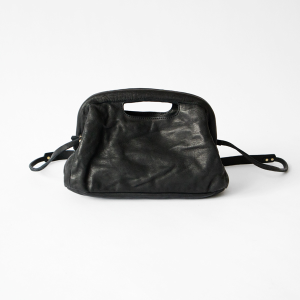 レザーショルダーバッグ DOTTO S(CHARCOAL BLACK)