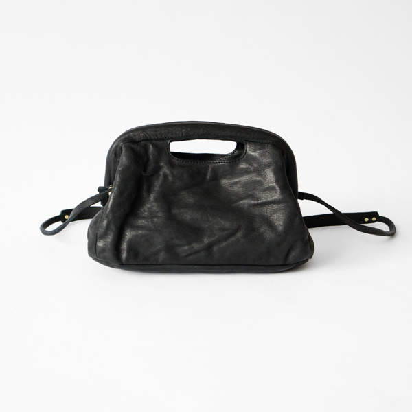 レザーショルダーバッグ DOTTO S(CHARCOAL BLACK)