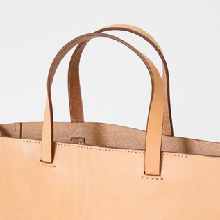 スクエアレザートートバッグ NATURAL／CI-VA(チーバ)｜愛着を持って