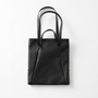 レザースモールトート loop handle BLACK