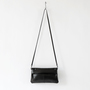 3way レザーポシェト enveloppe BLACK