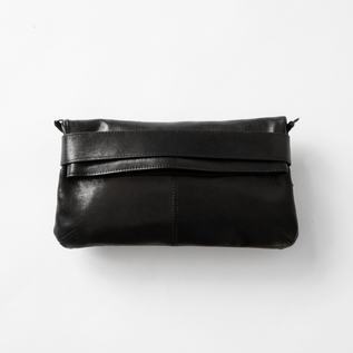 3way レザーポシェト enveloppe BLACK／PATRICK STEPHAN（パトリック