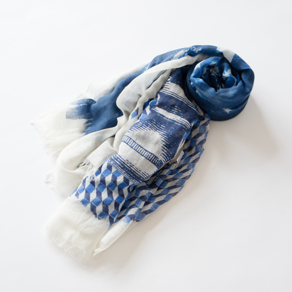 リネンコットンストール　COBALT