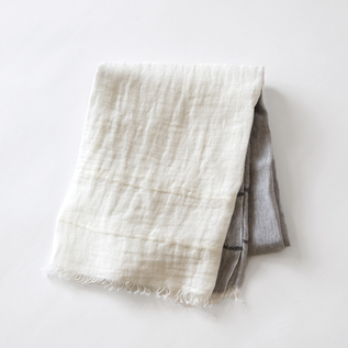 リネンスカーフ(grey white) リネンスカーフ(grey white)