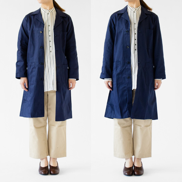 左：サイズ38、右：サイズ40（モデル身長：162cm）NAVYを着用
