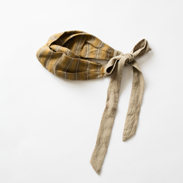リネンリボンカチューム SAND STRIPE(MUSTARD)