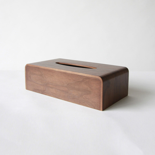 ウッド調ティッシュボックス ティッシュボックスカバー ウォルナット／SAITO WOOD （サイトーウッド