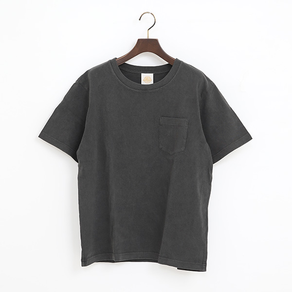 PIGMENT DYED ポケット付ショートスリーブTシャツ（BLACK）