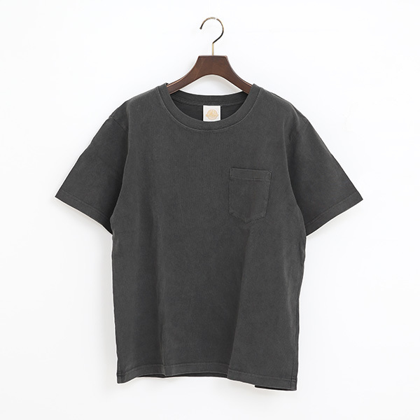 PIGMENT DYED ポケット付ショートスリーブTシャツ（BLACK）