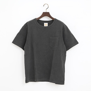 PIGMENT DYED ポケット付ショートスリーブTシャツ（BLACK）