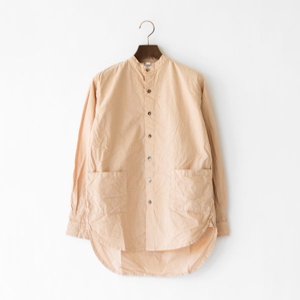 バンドカラーシャツ(Beige)