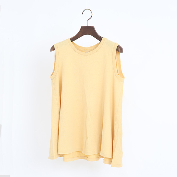 LINDA フレアノースリーブシャツ（SUNSHINE YELLOW）