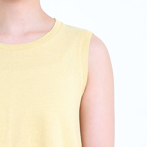 上質なコットンとフランス産のリネンの糸を使用（SUNSHINE YELLOW）
