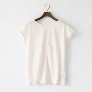 YOGI フレンチスリーブ WHITE BEIGE YOGI フレンチスリーブ WHITE BEIGE