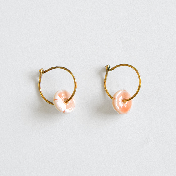 ピアス elements hoop(オレンジ)