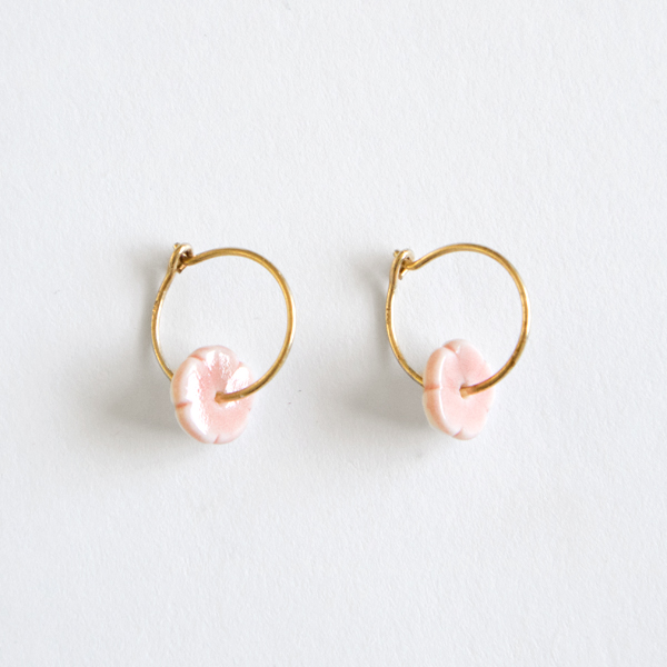 ピアス elements hoop(ピンク)