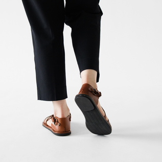 Leather sandals W0162 CUOIO／Nuovo Nicar（ヌオヴォニカール