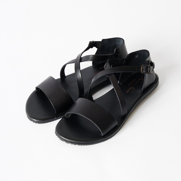 レザーサンダル W0162 NERO
