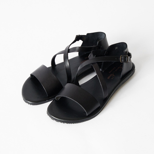 レザーサンダル W0162 NERO（BLACK）