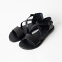 レザーサンダル W0162 NERO（BLACK）