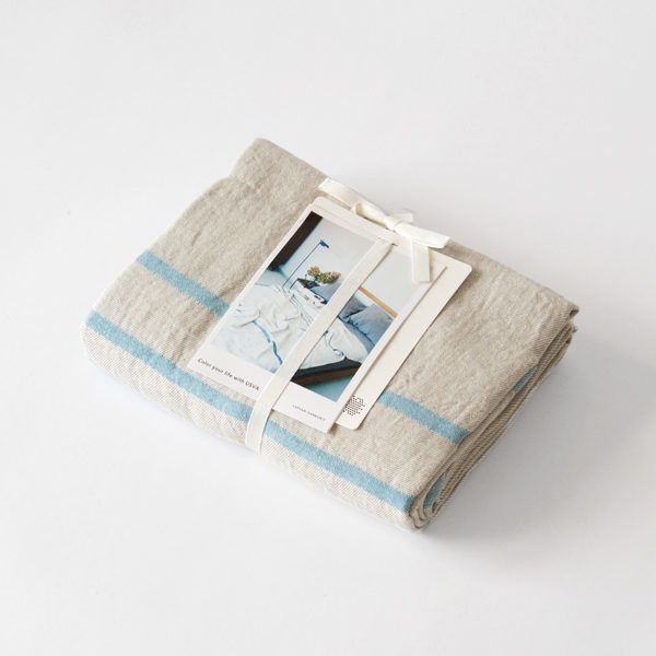 リネンブランケット(linen blue)