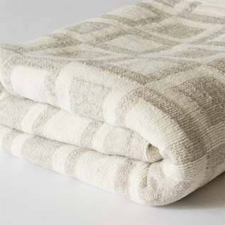 リネン＆シュニールコットン シングルブランケット（140×180）フレーム