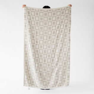 リネン＆シュニールコットン シングルブランケット（140×180）フレーム