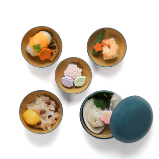 廃盤 お食い初め 食器 寿重 じゅじゅう 漆 Rossetta お食い初め漆器 寿重 あお／RosettaRosette（ロゼッタロゼッテ）｜愛着