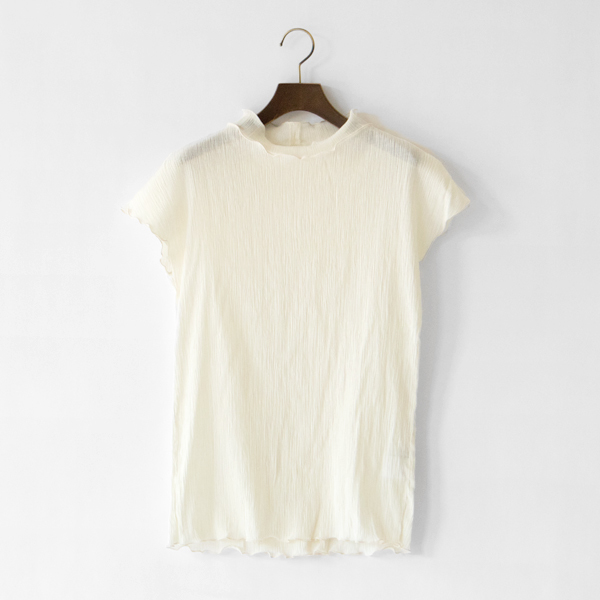 コットンクレープシャツ(OFF WHITE)