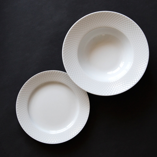 プレート RHOMBE WHITE／Lyngby Porcelaen（リュンビューポーセリン