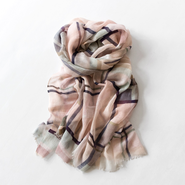 コットンリネンストール PINK