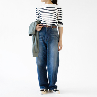 Bardot UP127305 ハイウエスト ストレートデニム BLU／URVIN