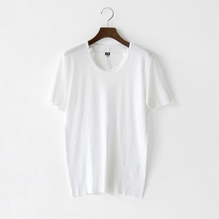 リネンコットンフライス半袖フリルTシャツ(WHITE) リネンコットンフライス半袖フリルTシャツ(WHITE)